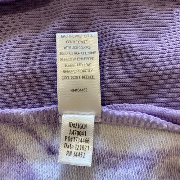 Cuddl Duds Women's Purple Marble Hoodie with rib trim - Picture 10 of 15